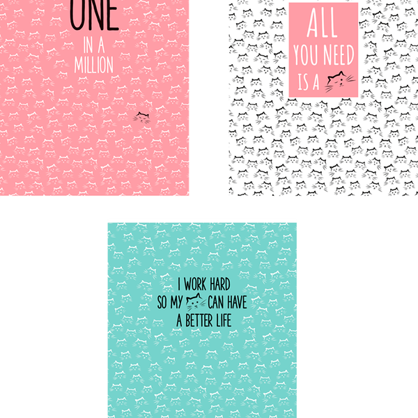 Тетрадь Головы котов, А4