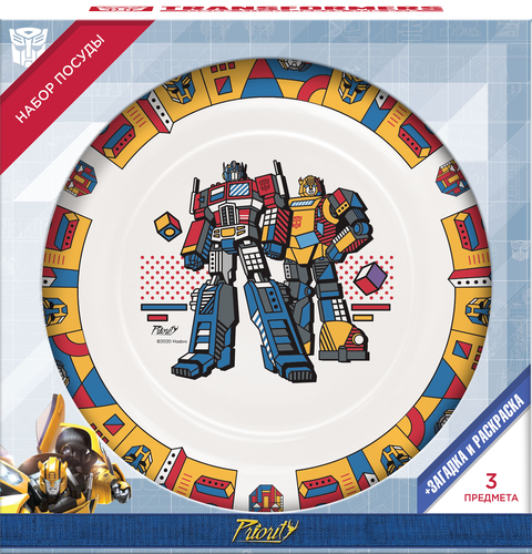 

Набор детской посуды HASBRO Трансформеры 3 предмета, стекло, Арт. КРС-1428