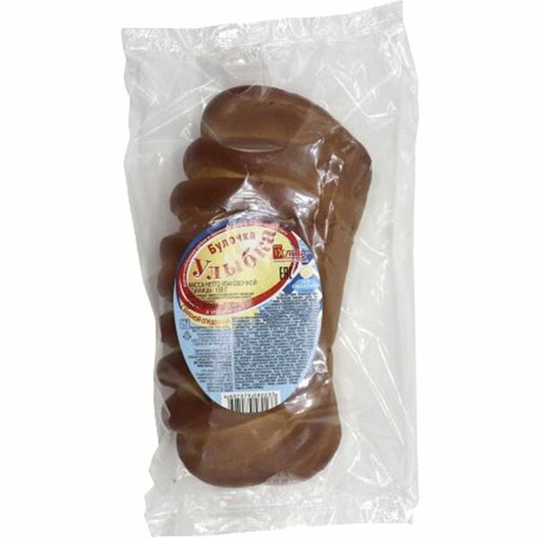 Булочка Знак хлеба Улыбка с вареной сгущенкой