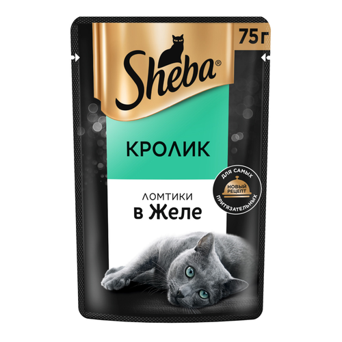

Влажный корм для кошек Sheba Ломтики в желе с кроликом 75 г