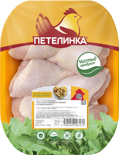 

Голень цыпленка-бройлера Петелинка с кожей охлажденная вес