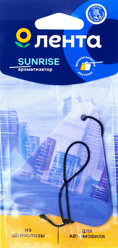Ароматизатор автомобильный Лента City Sunrise, подвесной, Арт. 10351