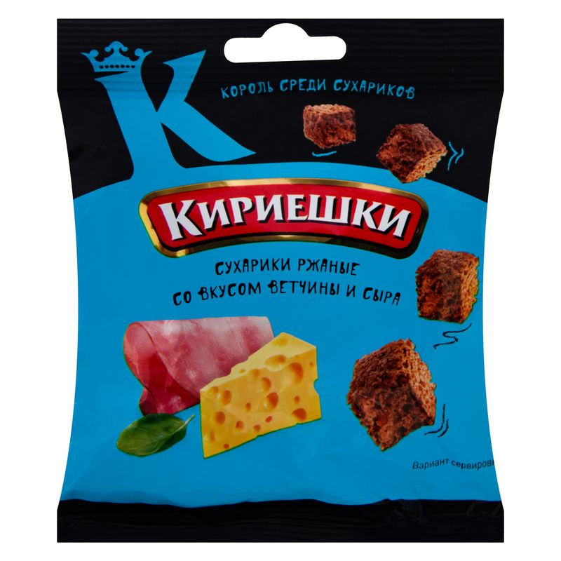 

Сухарики ржаные Кириешки со вкусом ветчины и сыра 40 г