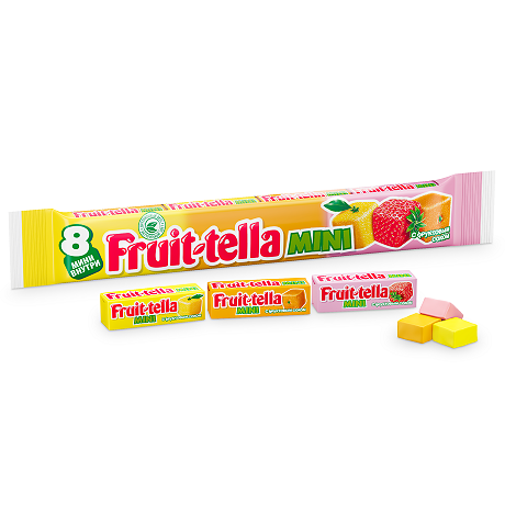 Жевательная конфета «Фрут-телла мини» мультипак ассорти вес  88г Van Melle РОССИЯ