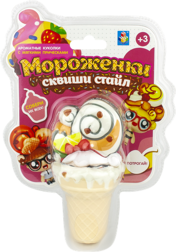 

Куколка 1Toy Мороженки сквиши стайл, с мягкой прической, ароматизированная, 12 смв ассортименте