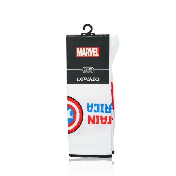 Мужские носки Diwari Marvel Cap America, белые, р.27