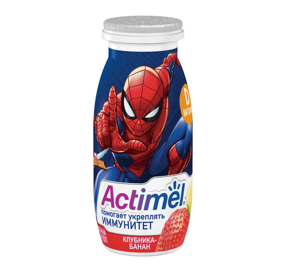 

Кисломолочный напиток Актимель Kids клубника-банан 100г Россия, БЗМЖ