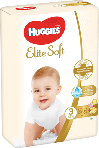 

Подгузники Huggies Elite Soft 3 5-9 кг 80 шт