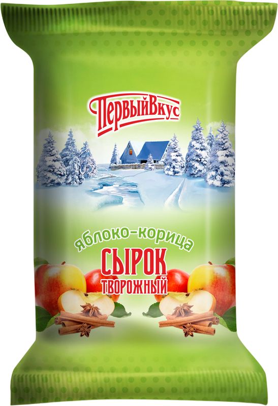 

Сырок творожный Первый вкус с яблоком и корицей 4.5% БЗМЖ 100 г