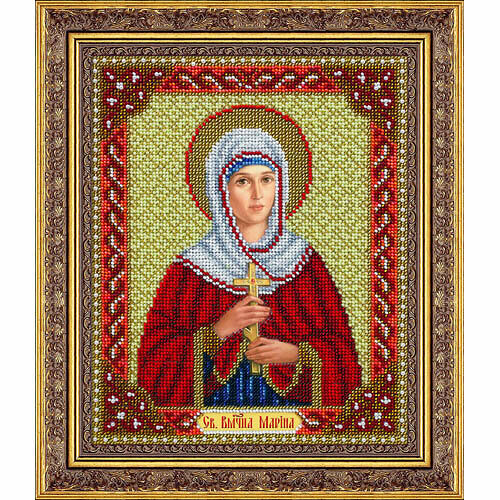 Б1084 Набор для вышивания бисером 'Св. Велико-Мученица Марина'20х25 см