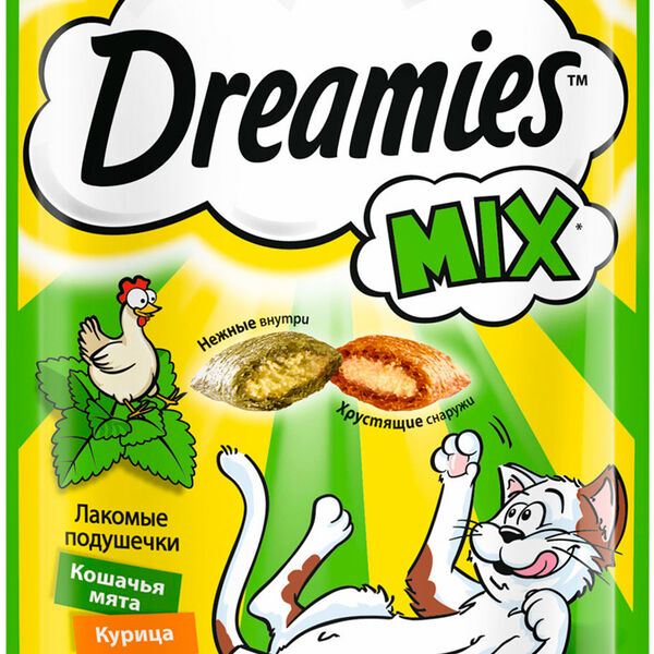 Лакомство для кошек Dreamies Mix С мятой и курицей