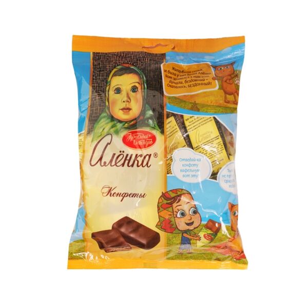 Конфеты Красный Октябрь глазированные шоколадной глазурью с начинкой между слоями вафель 