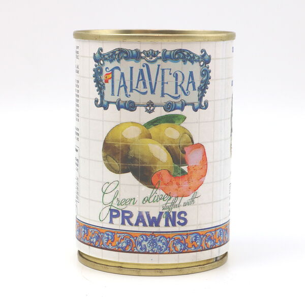 Оливки зеленые c креветками Talavera ж/б вес 280г.