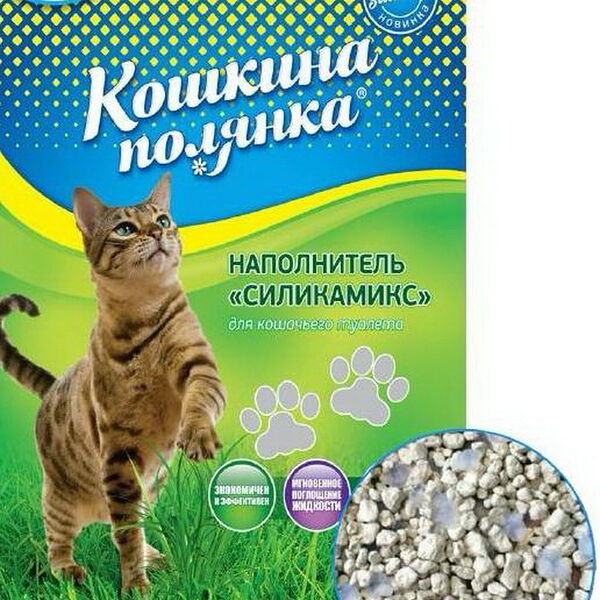 Наполнитель Кошкина Полянка Силикамикс впитывающий 5л