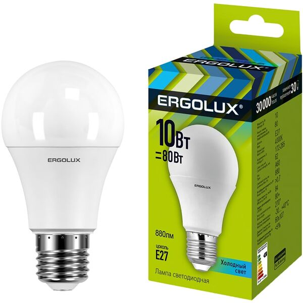 Лампа светодиодная Ergolux LED E27 10Вт