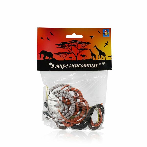 Набор игрушек 1 Toy В мире животных Змеи, цвет в ассортименте, 12 шт.