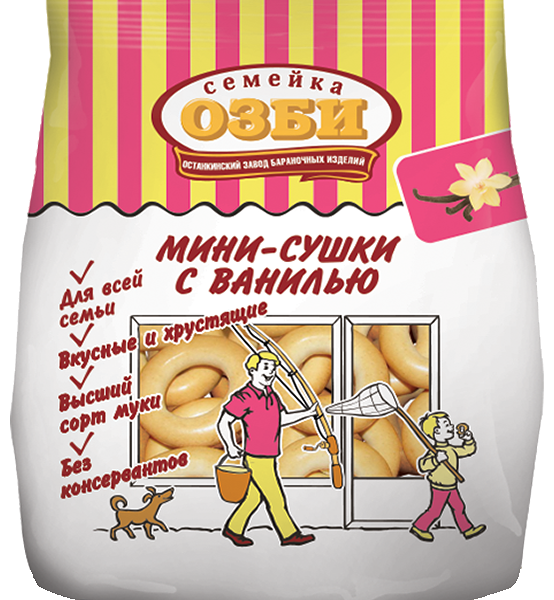 Мини-сушки Семейка Озби с ванилью