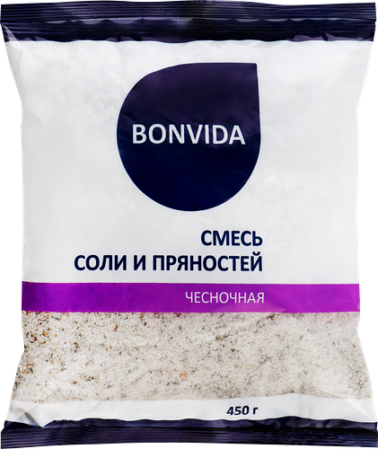 Соль BONVIDA Чесночная с пряностями, 450г