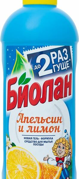 Средство для мытья посуды Биолан Цитрус Эффект, апельсин-лимон