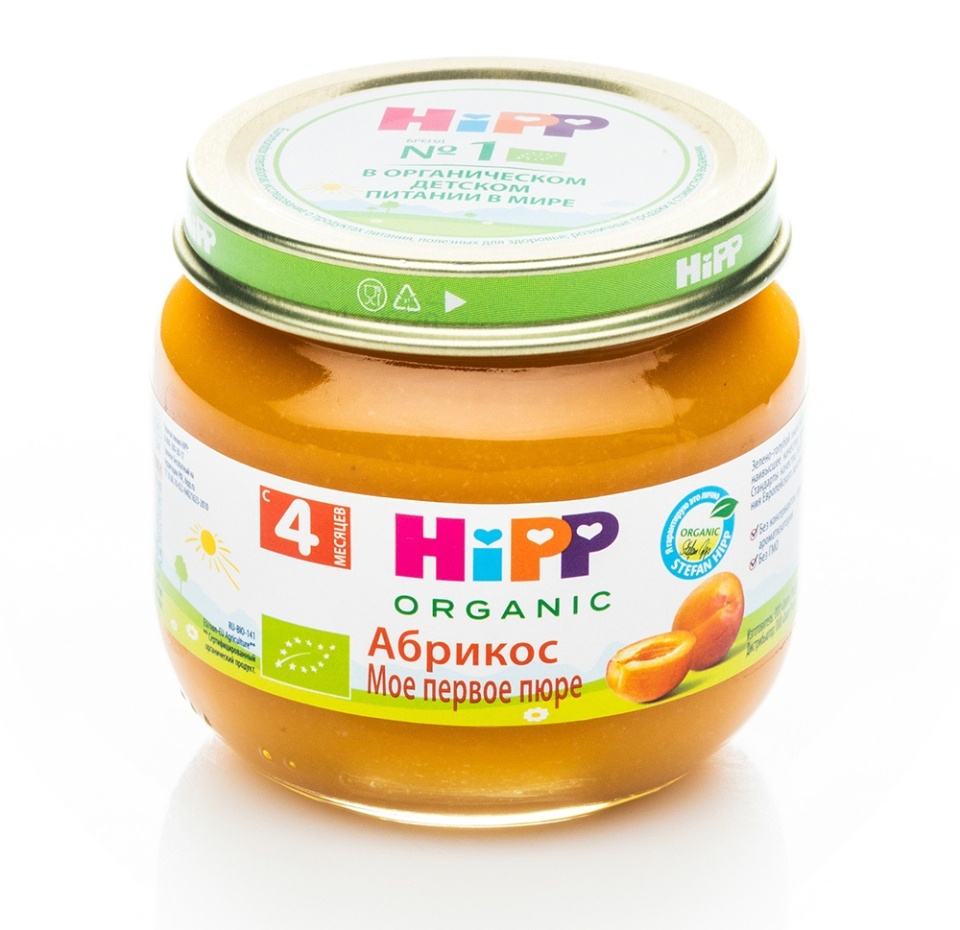 

Пюре HiPP Organic абрикос, с 4 месяцев