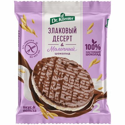 Десерт злаковый Dr. Korner Рисовый с молочным шоколадом 34 г