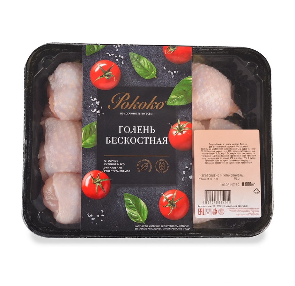 

Голень Рококо цыплёнка-бройлера бескостная охлаждённая 800 г