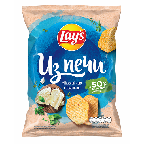 Картофельные чипсы Lay's Из печи Нежный сыр с зеленью 85 г