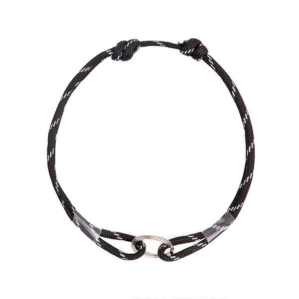 Шнурок для адресника светоотражающий из парашютного паракорда, размер25-45 см в цвете