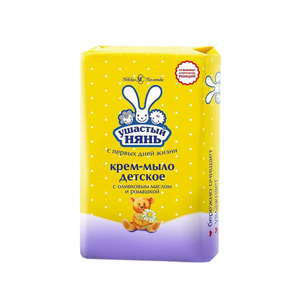 Крем-мыло Ушастый Нянь с оливковым маслом и экстрактом ромашки