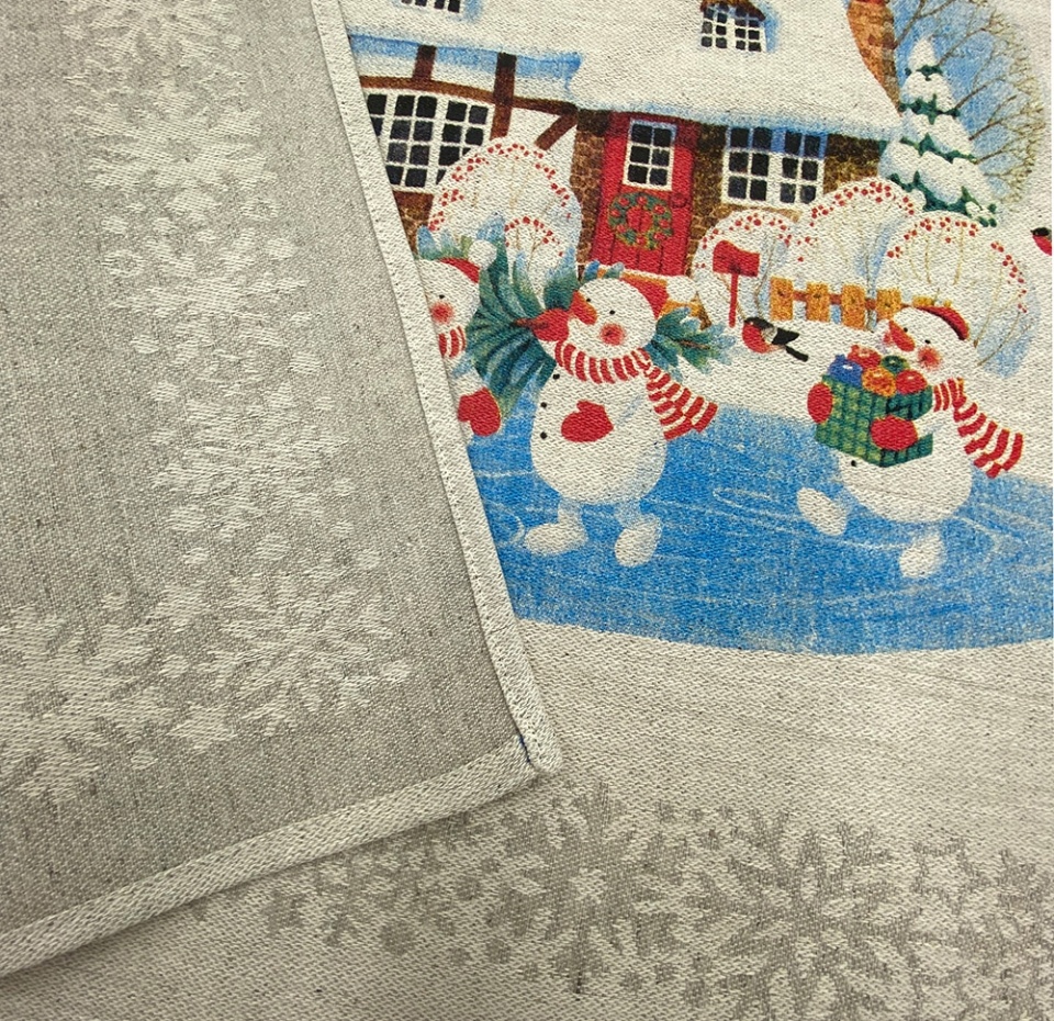 

Комплект полотенец Белорусский лен Снеговики, 3шт., 46х60, Беларусь