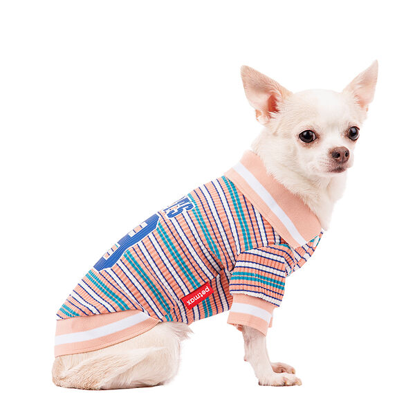 Футболка для собак Sports 89 S персиковый (унисекс)