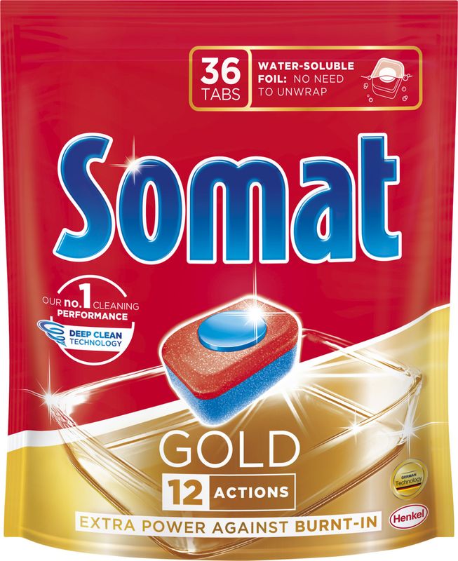 

Таблетки для посудомоечных машин Сомат Gold 36 шт