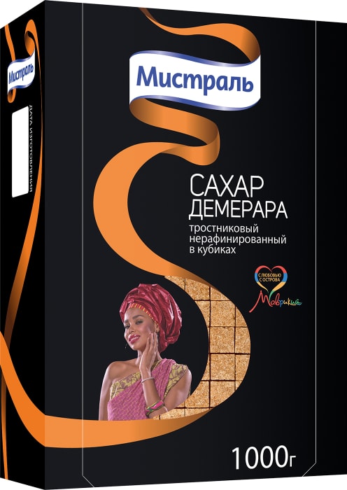 

Сахар Мистраль Демерара в кубиках 1 кг