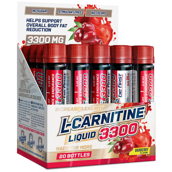 Be First L-Carnitine 3300 мг 25 мл х 20 шт барбарис
