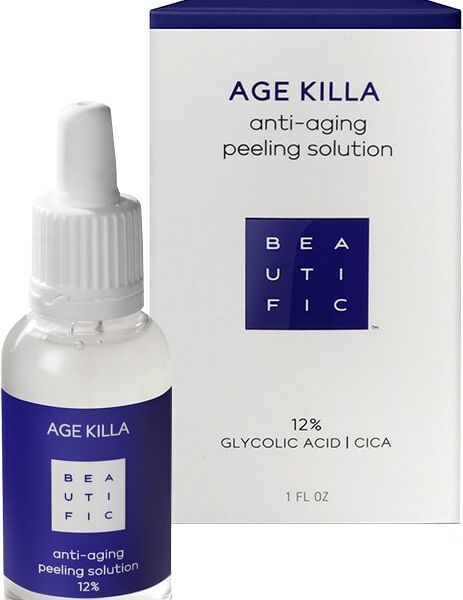 Пилинг для лица Beautific Age Killa Омолаживающий 12% с гликолевой кислотой и Центеллой Азиатской 30мл