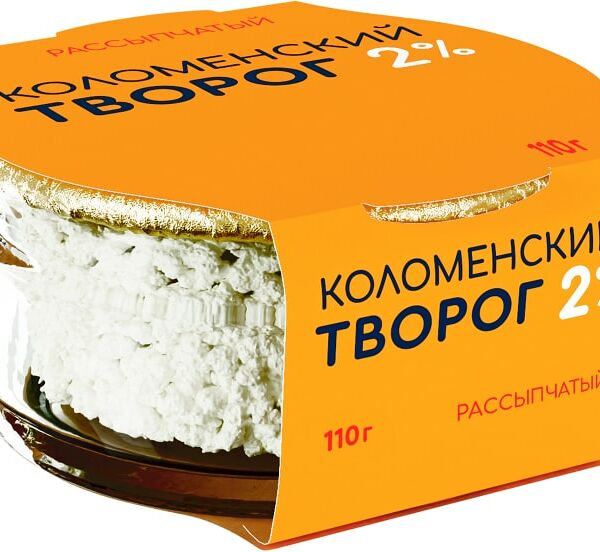 Творог Коломенский рассыпчатый 2% 110г