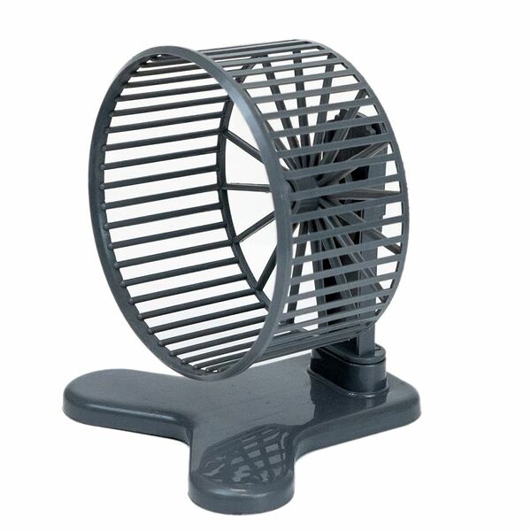 HOMEPET Колесо для грызунов с подставкой пластиковое серое d9см