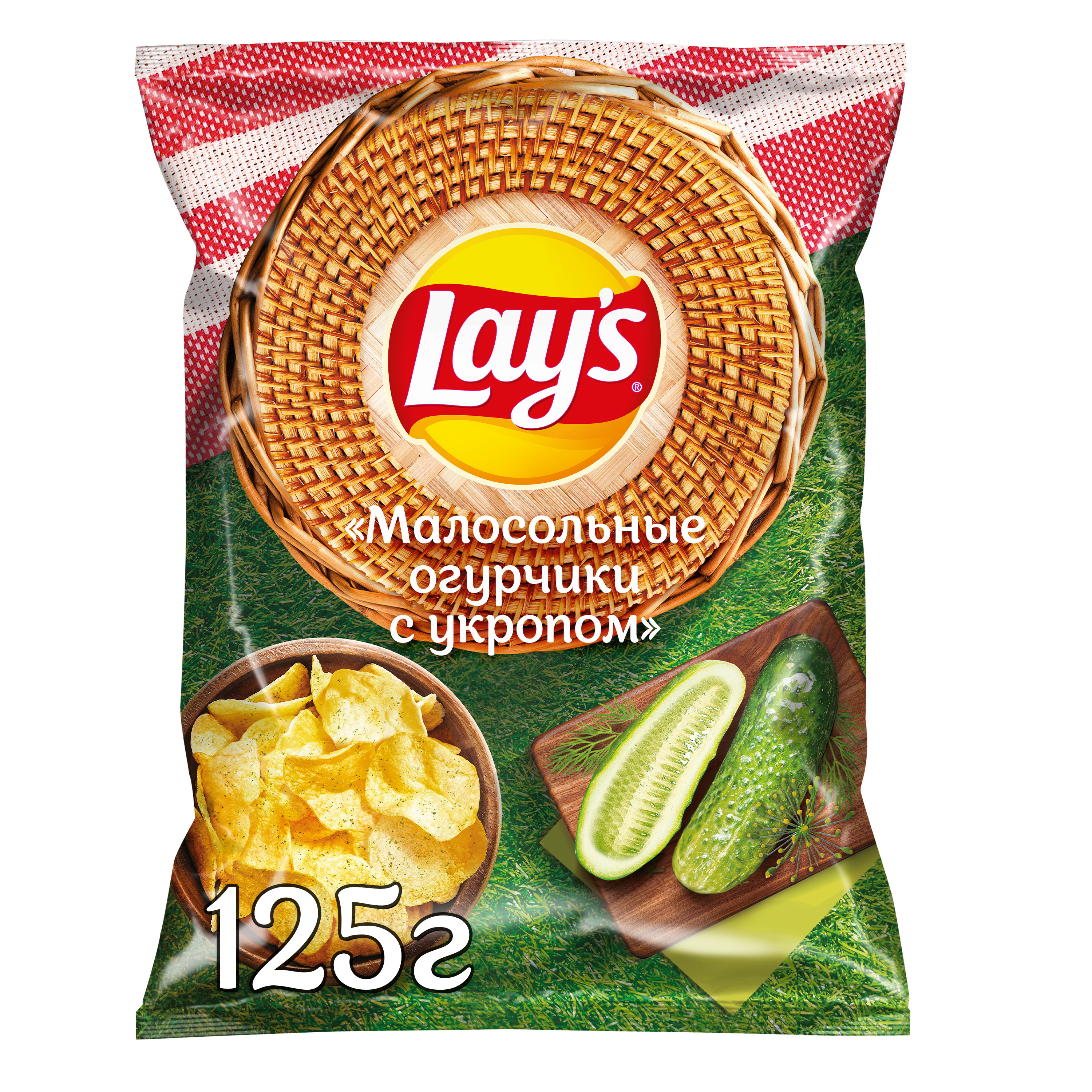 

Чипсы картофельные Lay`s Малосольные огурчики с укропом, 125 г