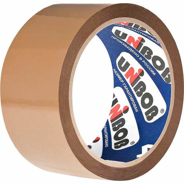Клейкая лента упаковочная Unibob темная, 48 мм х 66 м