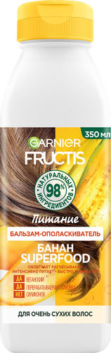 

Бальзам-ополаскиватель для волос Garnier Fructis SuperFood Банан питание для очень сухих волос 350 мл