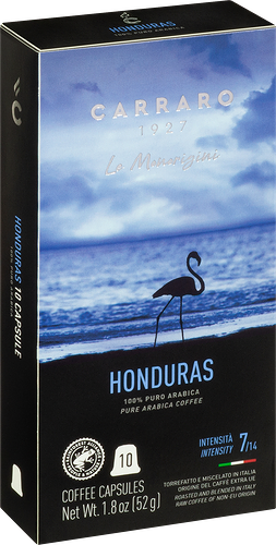 Кофе молотый в капсулах CARRARO 1927 Le Monorigini Honduras натуральный жареный, 52г