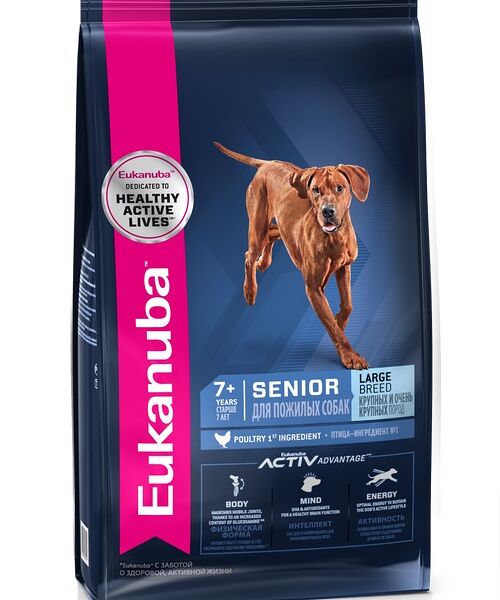 Eukanuba Dog корм для пожилых собак крупных пород Курица