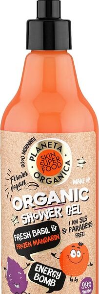 Гель для душа Planeta Organica Skin Super Food Базилик и мандарин 500мл