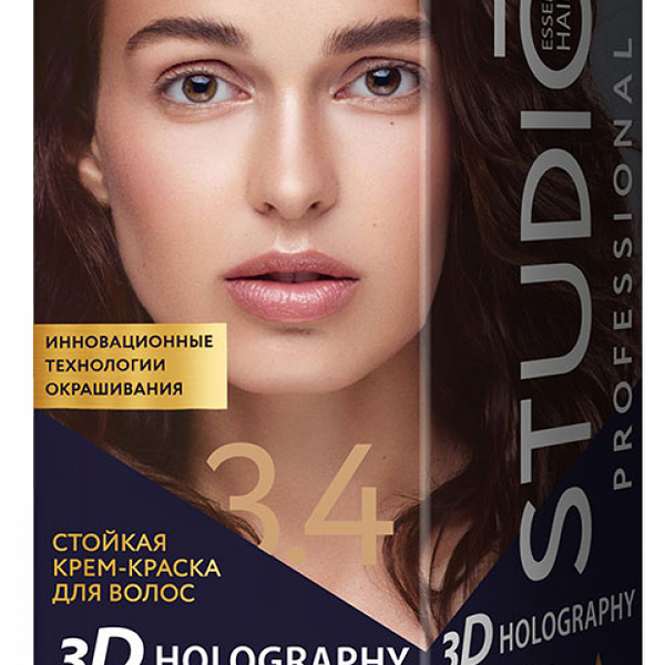 Стойкая краска для волос Studio Professional 3.4 Горький шоколад