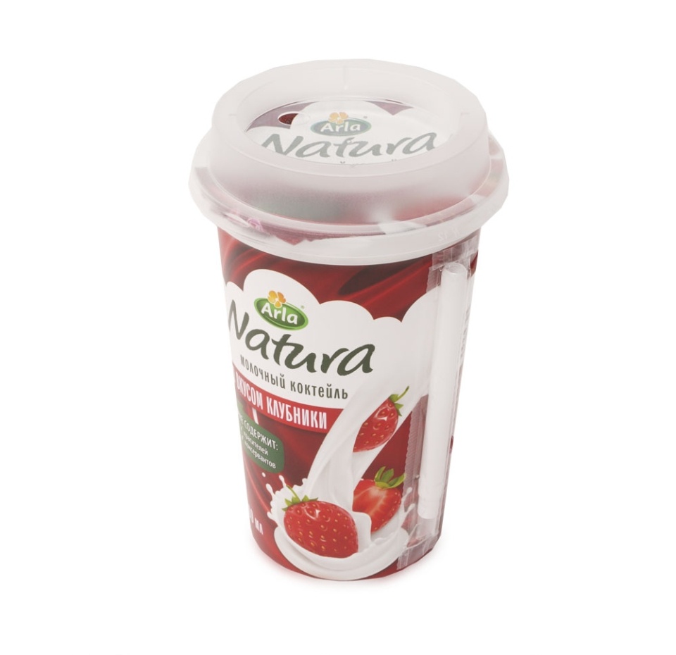 

Молочный коктейль Natura клубника 1.4% 200 мл