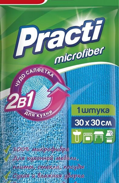 Салфетка Paclan Practi Microfiber 2в1 для кухни 1шт