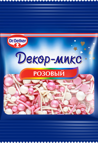 

Посыпка кондитерская Dr.Bakers Декор-микс Розовый 10 г