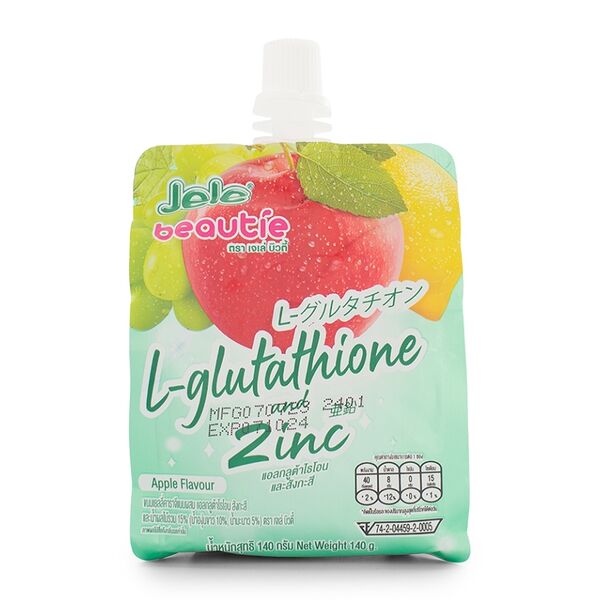 Желе питьевое JELE BEAUTIE со вкусом яблока, глутатионом и цинком 140г, Таиланд