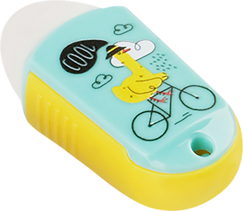 

Точилка Meshu Summer party пластиковая с ластиком 1 отверстие, в ассортименте