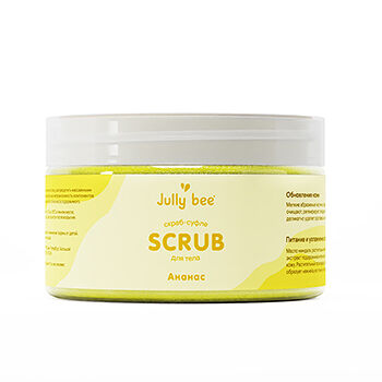 Скраб-суфле для тела Jully bee cахарно-солевой «Увлажняющий» с ароматом Ананаса, Россия